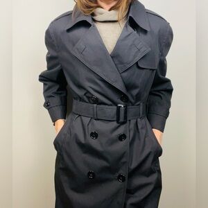 Defense Logistics Agency Garrison Collection Navy Double-Breasted Trench